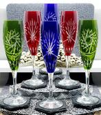 |- (6) x *Lausitzer Kristall (Polen)* - Champagneglas (6) -, Antiek en Kunst