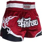 Fluory Muay Thai Short Kickboks Broek Tribal Wijnrood, Kleding | Heren, Sportkleding, Verzenden, Vechtsport, Fluory, Rood