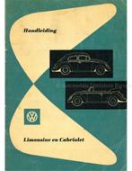 1956 VOLKSWAGEN KEVER INSTRUCTIEBOEK NEDERLANDS