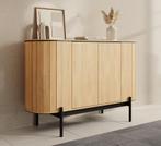 Meubella | Dressoir eiken 124cm | Kast 2 deuren, Huis en Inrichting, Kasten | Dressoirs, Verzenden, Nieuw, 25 tot 50 cm, 100 tot 150 cm
