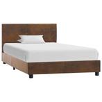 vidaXL Bedframe kunstsuède bruin 90x200 cm, Huis en Inrichting, Verzenden, Nieuw