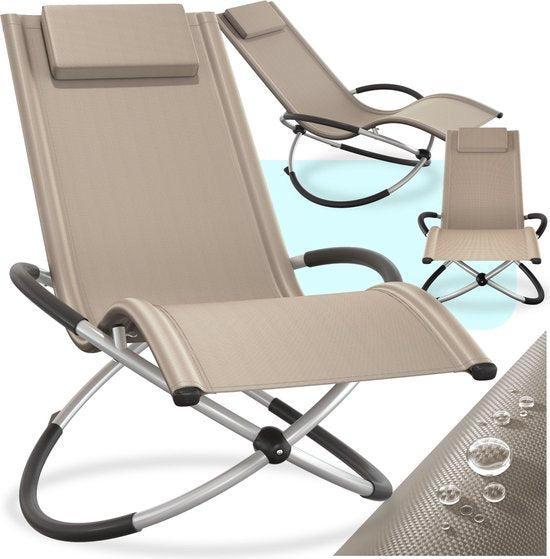 2dekans | tectake® - ligstoel ligbed zonnebed - ergonomisch,, Tuin en Terras, Tuinsets en Loungesets, Ophalen of Verzenden