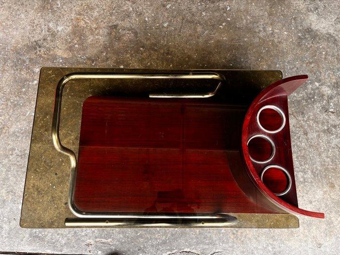 Middentafel - Hout, Glas, Staal, Antiek en Kunst, Kunst | Designobjecten