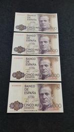 Spanje. - 4 x 5000 Pesetas 1979 - cuarteto correlativo -