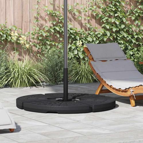 vidaXL Parasolvoeten waaiervormig 4 st zwart, Tuin en Terras, Parasols, Nieuw, Verzenden