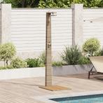 vidaXL Tuindouche Beige 60x80x214 cm van Poly Rattan, Tuin en Terras, Verzenden, Nieuw