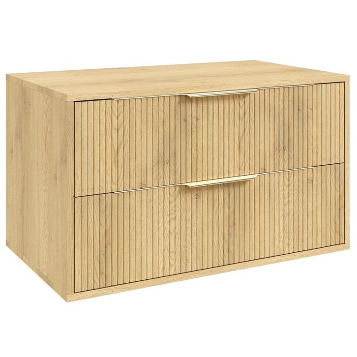 Wastafelkast Rimini 80 cm - Eiken - Badmeubel, Huis en Inrichting, Badkamer | Badkamermeubels, Nieuw, Verzenden