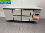 Établi réfrigéré Polar en acier inoxydable 1 porte et 4, Verzenden, Nieuw in verpakking