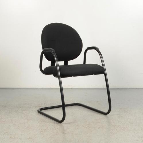 Vergaderstoel Steelcase Strafor - Zwart - Sledeframe, Huis en Inrichting, Stoelen, Gebruikt, Ophalen of Verzenden