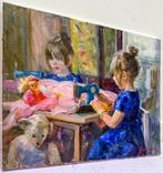 Elena Salnikova (1970) - La Petite Couturière, Antiek en Kunst, Kunst | Schilderijen | Klassiek
