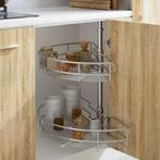 vidaXL Draadmand keuken 2-laags 180 graden 75x38x80 cm, Huis en Inrichting, Verzenden, Nieuw