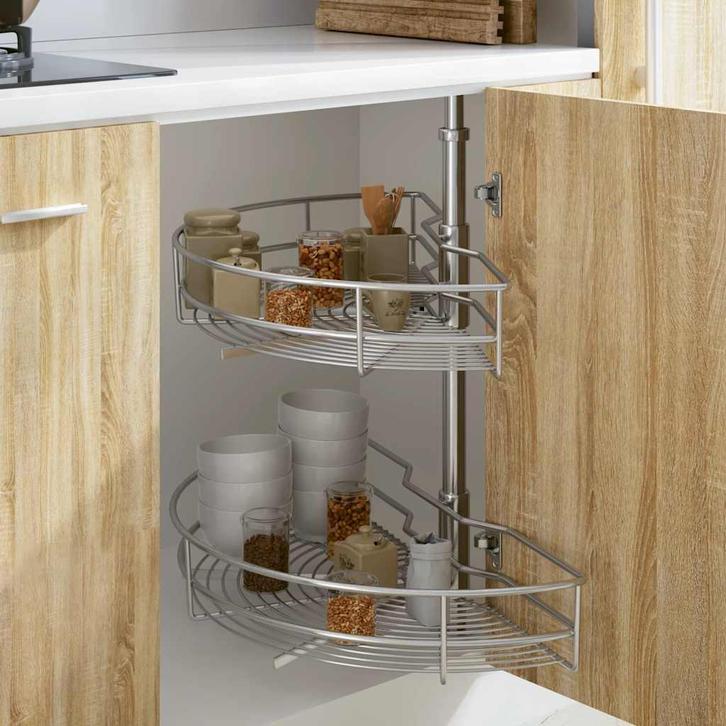 vidaXL Draadmand keuken 2-laags 180 graden 75x38x80 cm, Huis en Inrichting, Keuken | Keukenbenodigdheden, Nieuw, Verzenden