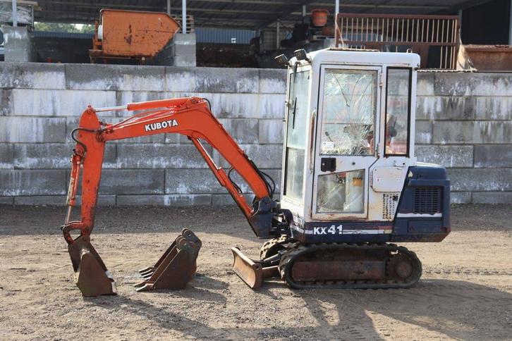 Veiling: Rupsgraafmachine Kubota KX-41 Diesel 13kW 1992, Zakelijke goederen, Machines en Bouw | Kranen en Graafmachines, Ophalen