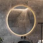 Spiegel BWS Star Rond met LED 100 cm Mat Goud, Ophalen of Verzenden, Bad