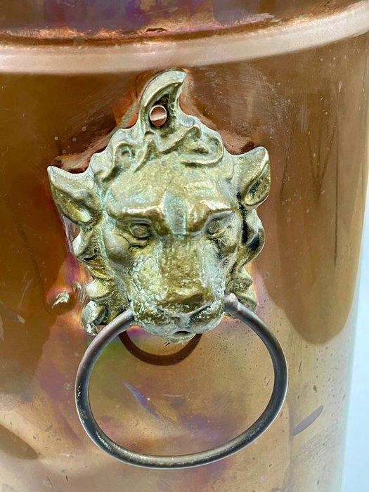 Paraplustandaard/rek - Koper, Brons - Franse paraplubak, Antiek en Kunst, Curiosa en Brocante