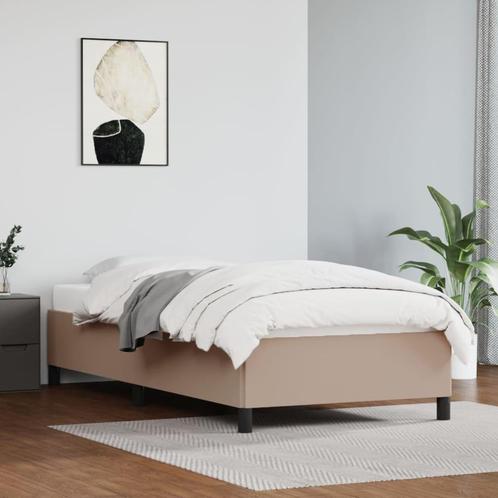 vidaXL Bedframe kunstleer cappuccinokleurig 80x200 cm, Huis en Inrichting, Slaapkamer | Bedden, Nieuw, Verzenden