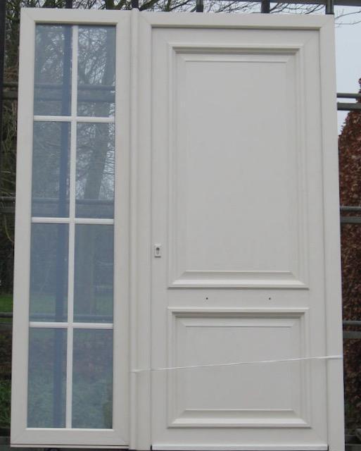 pvc buitendeur , voordeur , deur 156 x 215 creme, Doe-het-zelf en Bouw, Deuren en Vliegenramen, Nieuw, Glas, Kunststof, Buitendeur