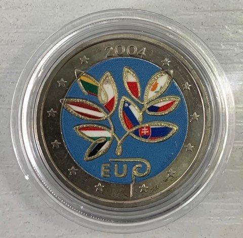 Finland. 2 Euro 2004 Enlargement of the EU (colored), Postzegels en Munten, Munten | Europa | Euromunten