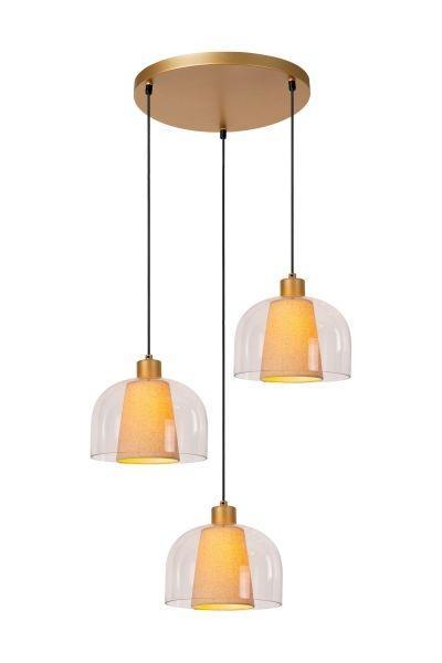 Hanglamp Lucide GUNHILD -  - 3xE27 - Transparant -, Huis en Inrichting, Lampen | Hanglampen, Nieuw, Verzenden