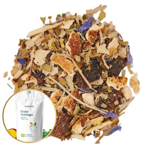 BIO-Kruidenthee TROPICAL FRUITY MORINGA - 100 g, Sport en Fitness, Gezondheidsproducten en Wellness, Ophalen of Verzenden