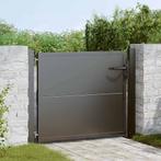vidaXL Tuinpoort, Tuindeur 105x200 cm Cortenstaal Zwart 100, Tuin en Terras, Verzenden, Nieuw