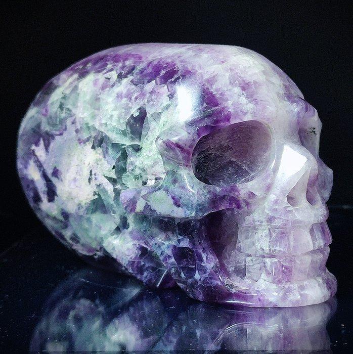 Prachtige eerste kwaliteit fluoriet Schedel - Hand-Carved, Antiek en Kunst, Curiosa en Brocante