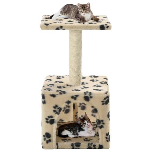 vidaXL Kattenkrabpaal met sisal krabpaal 55 cm pootafdrukken, Dieren en Toebehoren, Katten-accessoires, Nieuw, Verzenden