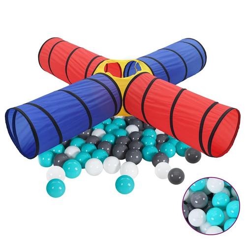 vidaXL Kinderspeeltunnel met 250 ballen meerkleurig, Kinderen en Baby's, Speelgoed | Buiten | Speeltoestellen, Nieuw, Verzenden
