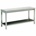 Werktafel met ondertablet - D-TL1661, Verzenden, Nieuw in verpakking, Inox Meubilair