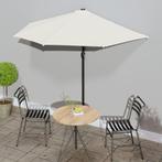vidaXL Balkonparasol half met aluminium paal 270x144 cm, Verzenden, Nieuw