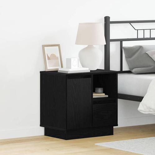 vidaXL Nachtkastje met lade met Zwart 50 x 34.5 x 50 cm., Huis en Inrichting, Slaapkamer | Nachtkastjes, Nieuw, Verzenden