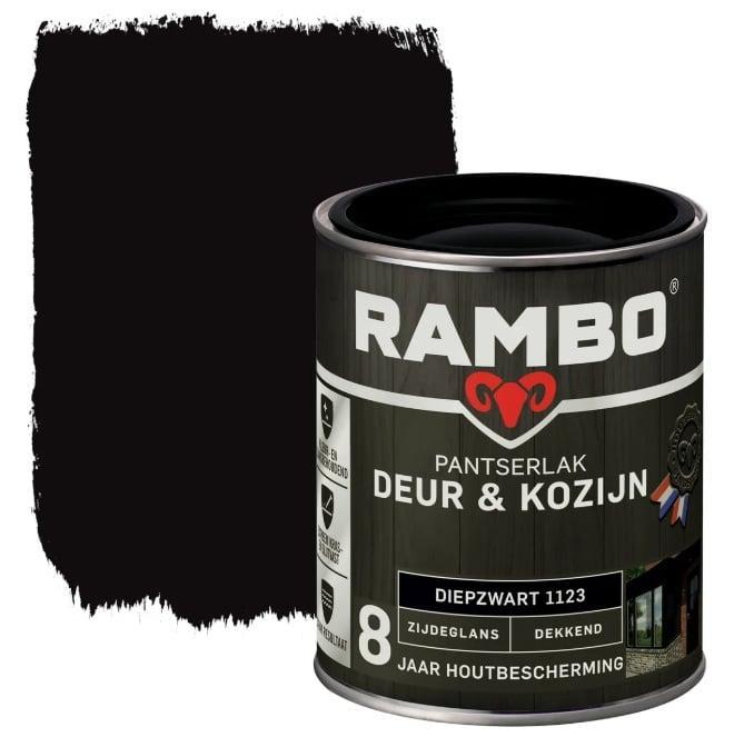 Rambo Pantserlak Deur en Kozijn Diepzwart 1.5L, Doe-het-zelf en Bouw, Verf, Beits en Lak, Nieuw, Verzenden