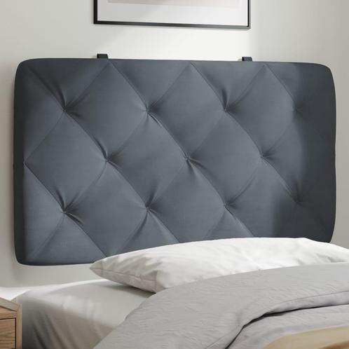 vidaXL Coussin de tête de lit gris foncé 90 cm velours, Huis en Inrichting, Slaapkamer | Bedden, Verzenden