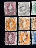 Suisse - « Helvetia assise » (Suisse) – y compris une rare, Postzegels en Munten, Gestempeld