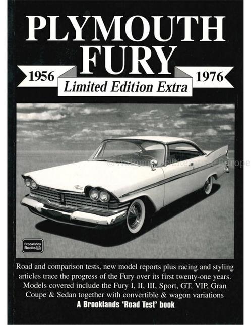 PLYMOUTH FURY 1956 - 1976 (BROOKLANDS ROAD TEST, LIMITED, Livres, Autos | Livres