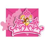 Disney Prinsessen Uitnodigingen 6st, Nieuw, Verzenden