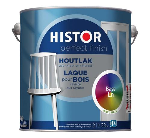 Histor Perfect Finish Houtlak Matt Wit 1.25L, Bricolage & Construction, Peinture, Vernis & Laque, Envoi