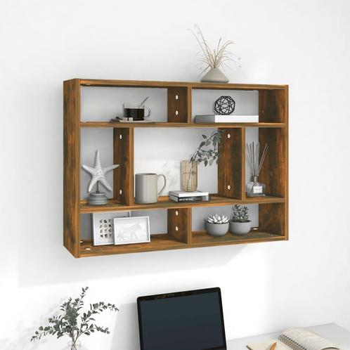 vidaXL Wandschap 75x16x55 cm bewerkt hout gerookt, Huis en Inrichting, Kasten | Wandmeubels, Nieuw, Verzenden