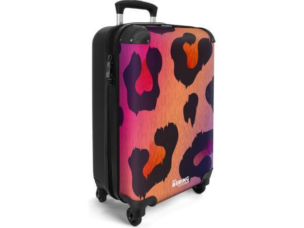 Veiling - Koffer handbagage panter roze oranje 36L, Handtassen en Accessoires, Koffers