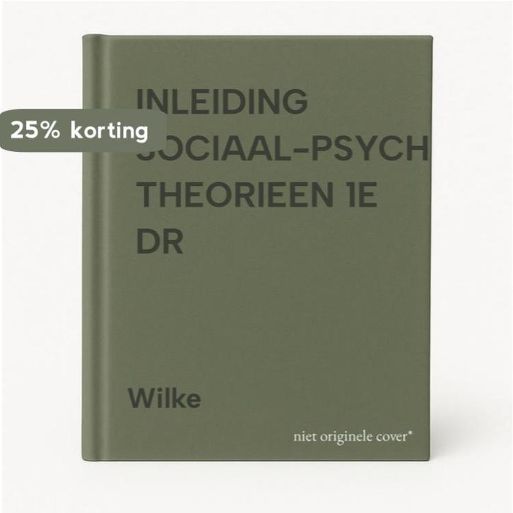 INLEIDING SOCIAAL-PSYCH THEORIEEN 1E DR 9789014033846 Wilke, Boeken, Politiek en Maatschappij, Gelezen, Verzenden