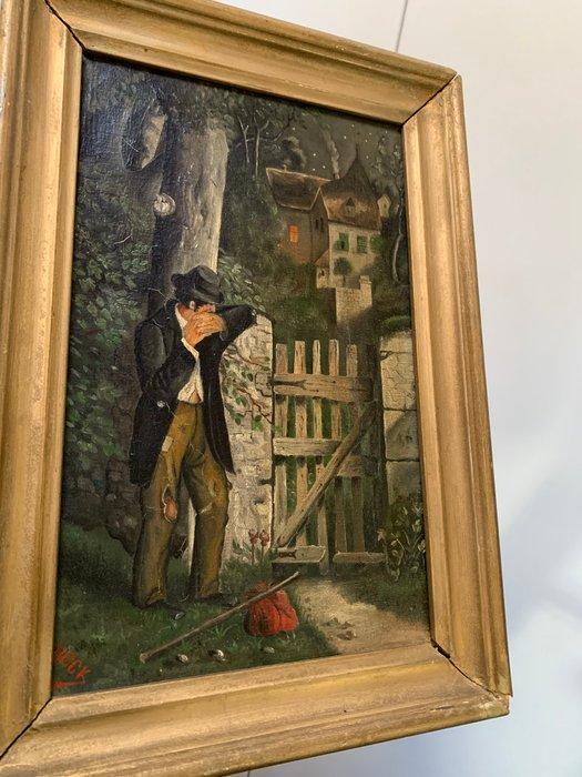 J. Heck (XX) - Der Landstreicher, Antiek en Kunst, Kunst | Schilderijen | Klassiek