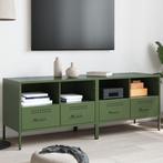 vidaXL Tv-meubelen 2 st 68x39x50,5 cm staal olijfgroen, Huis en Inrichting, Kasten |Televisiemeubels, Verzenden, Nieuw