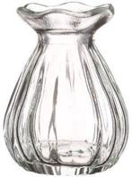 Glas Vaas Tafelvaas Hyacint Fleur Clear klein model Ø7x9 cm, Nieuw