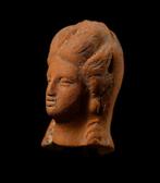 Oud-Grieks Keramiek Vrouwelijk hoofd - 5 cm