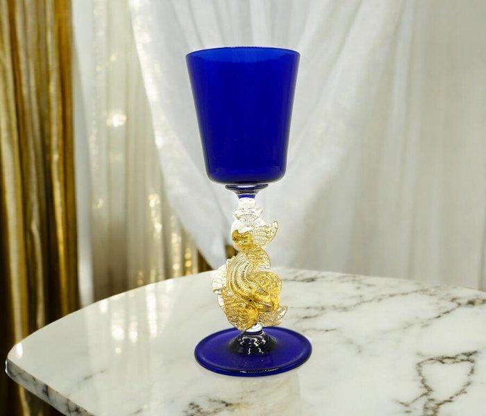 Murano - Kelk - Glas - Tipetto Veneziano, Antiek en Kunst, Antiek | Meubels | Tafels