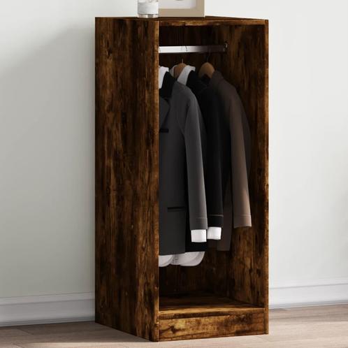 vidaXL Kledingkast 48x41x102 cm bewerkt hout gerookt, Maison & Meubles, Armoires | Penderies & Garde-robes, Envoi