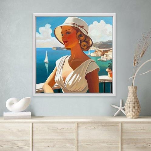 L Anton - Terrasse sur la Méditerranée, Antiek en Kunst, Kunst | Schilderijen | Modern
