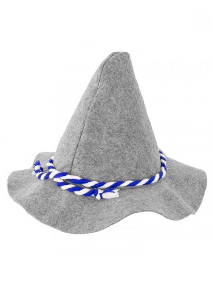 Grote Grijze Tiroler Muts Oktoberfest Vilten Hoed Bierfeest, Hobby en Vrije tijd, Feestartikelen, Nieuw, Ophalen of Verzenden