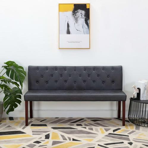 vidaXL Bankje 148,5 cm kunstsuède grijs, Huis en Inrichting, Overige Huis en Inrichting, Nieuw, Verzenden