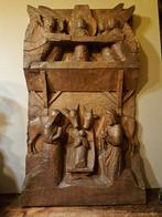 Houten Unieke Kerststal - 40 x 70,5 cm - 5,5 kg - Antiek -, Antiek en Kunst